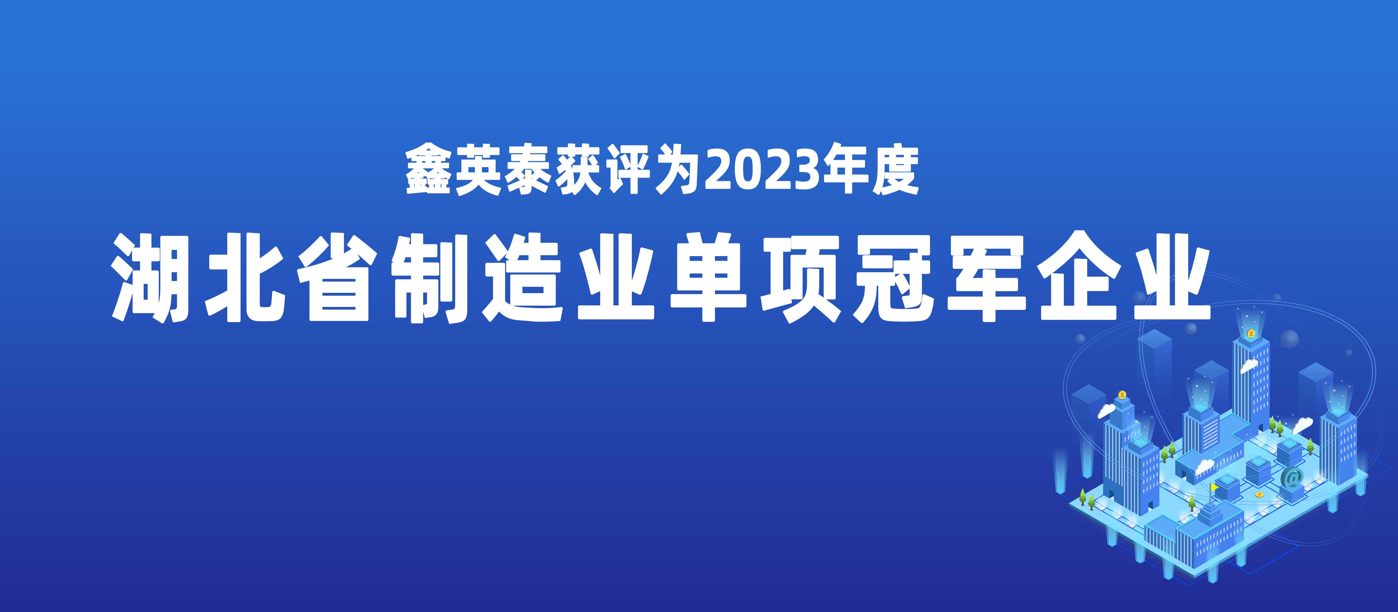 英国上市公司365获评2023年度湖北省制造业单项冠军企业